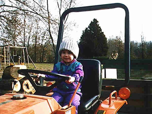 Marissa on Tractor